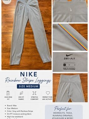 Nike Yoga High Waisted Sage Green Leggings 7/8 Length Size - EUC Sz med (u1)